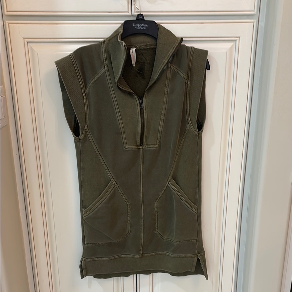 Olive Green Sleeveless Mini Dress
